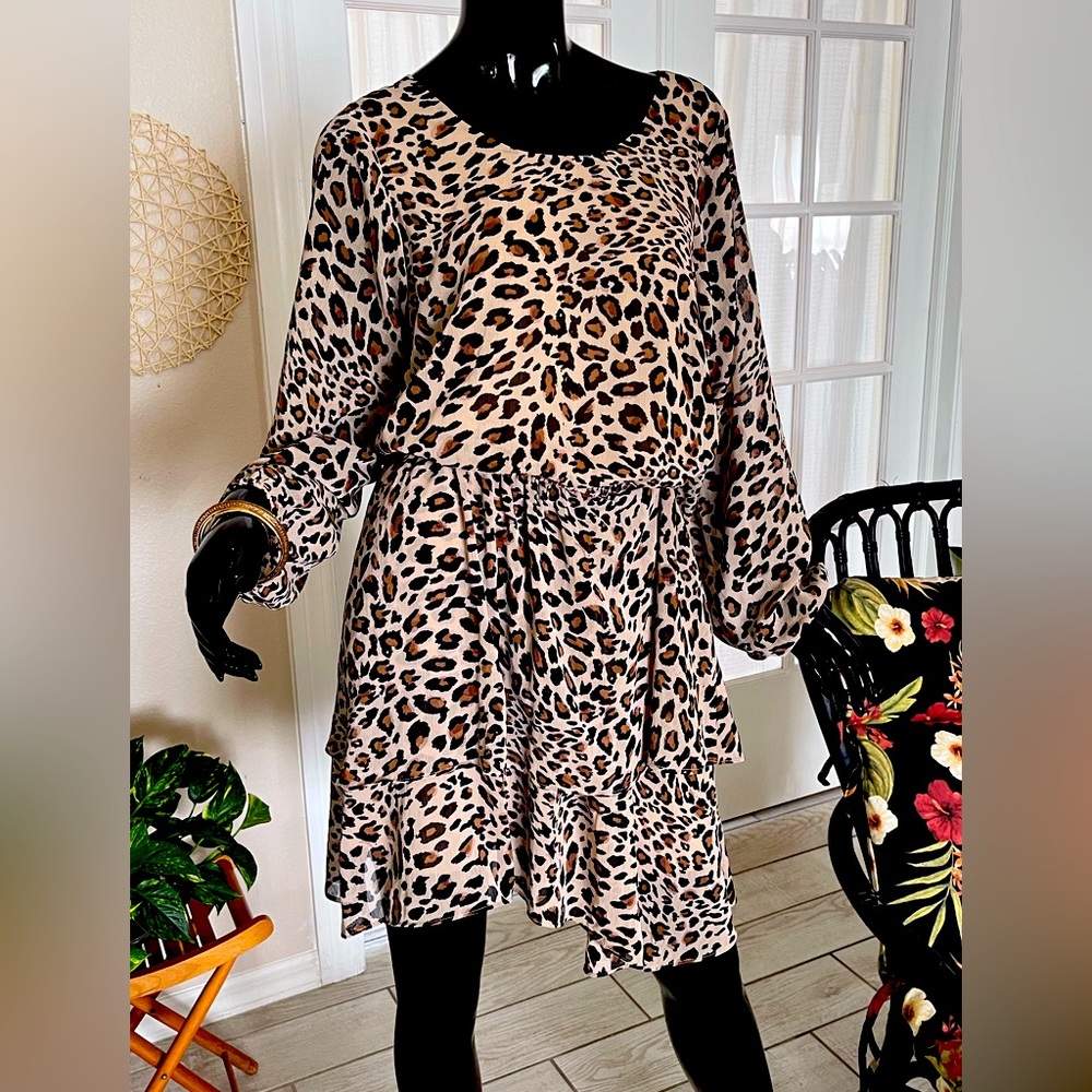 Animal print trendy dress